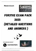 FOR3702 EXAM PACK 2025  {DETAILED QUESTIONS AND ANSWERS }