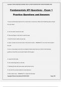 Fundamentals ATI Questions - Exam 1 Practice Questions and Answers