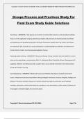 Groups Process and Practices Study For Final Exam Study Guide Solutions