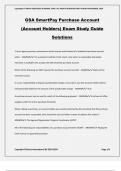 GSA SmartPay Purchase Account (Account Holders) Exam Study Guide Solutions