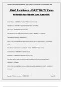 HVAC Excellence - ELECTRICITY Exam Practice Questions and Answers