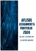 AFL1501 Assignment 6 (Portfolio) 2024 | Due 11 November 2024