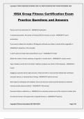 ISSA Group Fitness Certification Exam Practice Questions and Answers