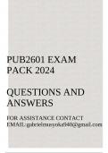 PUB2601 Exam pack 2024(Foundations of Public Administration)