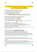 Nurs600/601 Final Exam Questions & Answers, Latest Solutions Rated 100%