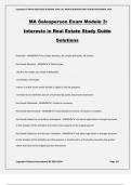 MA Salesperson Exam Module 3: Interests in Real Estate Study Guide Solutions