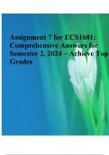 Assignment 7 for ECS1601: Comprehensive Answers for Semester 2, 2024 – Achieve Top Grades