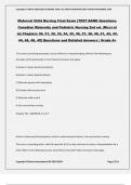 Maternal Child Nursing Final Exam [TEST BANK Questions- Canadian Maternity and Pediatric Nursing 2nd ed. (Ricci et al) Chapters 30, 31, 32, 33, 34, 35, 36, 37, 38, 40, 41, 42, 43, 44, 46, 48, 49] Questions and Detailed Answers | Grade A+