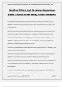 Medical Ethics and Detainee Operations Basic Course Exam Study Guide Solutions