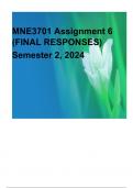 MNE3701 Assignment 6 (FINAL RESPONSES) Semester 2, 2024