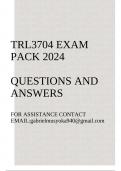 TRL3704 Exam pack 2024(Sea Transport)