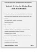 Moderate Sedation Certification Exam Study Guide Solutions