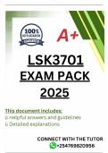 LSK3701  EXAM PACK 2025