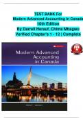 TEST BANK For Modern Advanced Accounting In Canada, 10th Edition By Darrell Herauf, Chima Mbagwu, Verified Chapters 1 - 12, Complete Newest Version