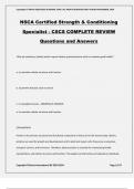 NSCA Certified Strength & Conditioning Specialist - CSCS COMPLETE REVIEW Questions and Answers