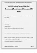 ONCC Practice Tests (OCN - Care Continuum) Questions and Answers 100% Pass