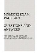 MNM3712 Exam pack 2024(Customer Relationship Management)