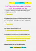 AEA certification exam Questions  and Answers Grade A+