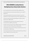 PME ANSWERS Leading Marines Warfighting Exam Study Guide Solutions