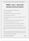 PMHNP I - Exam 1 - Review Book Questions with Correct Answers