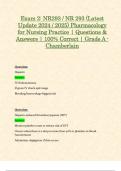 Exam 2: NR293 / NR 293 (Latest Update 2024 / 2025) Pharmacology for Nursing Practice | Questions & Answers | 100% Correct | Grade A - Chamberlain