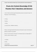 Praxis Art: Content Knowledge (5134) Practice Test 1 Questions and Answers