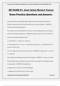 RD EXAM #1: Jean Inman Review Course Exam Practice Questions and Answers