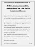 RHB102 - Resolute Hospital Billing Fundamentals for SBO Exam Practice Questions and Answers