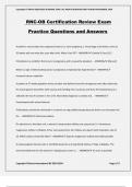 RNC-OB Certification Review Exam Practice Questions and Answers