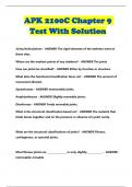 APK 2100C Chapter 9 Test With Solution