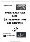 IOP3703 EXAM PACK 2025  {DETAILED QUESTIONS AND ANSWERS }