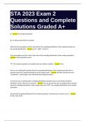 STA 2023 Exam 2 Questions and Complete Solutions Graded A+.