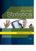 Summary Statistics for Management and Economics -  Descriptive Statistics and Probability (sta1501)