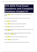 STA 2023 Final Exam Questions and Complete Solutions Graded A+