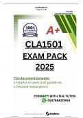 cla1501 EXAM PACK 2025