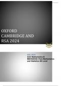 OXFORD CANBRIDGE AND RSA 2024 GCE  Mathematics B MEI  H630/02: Pure Mathematics and Statistics  AS Level ACTUAL QUESTION PAPER WITH MARKING SCHEME (MERGED)