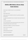 SOCIOL 2BB3 Midterm Review Study Guide Solutions