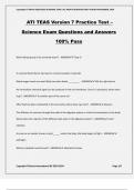 TEAS exam - version 7 Practice Questions and Answers 100% Pass