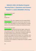 Bundle for NSG123 | NSG 123 Medical Surgical Nursing Exam 1 | Exam 2 | Exam 3 & Exam 4 | Questions and Verified Answers Graded A+ | Herzing