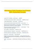 PSA Airlines Study Questions And Answers 100% Guaranteed Success.