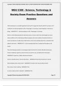 WGU C389 - Science, Technology & Society Exam Practice Questions and Answers