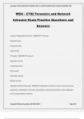 WGU - C702 Forensics and Network Intrusion Exam Practice Questions and Answers