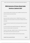 WHG Semestrer B Exam Study Guide Solutions Updated 2024