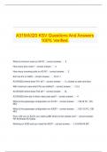 A319/A320 KSV Questions And Answers 100% Verified.