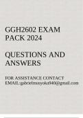 GGH2602 Exam pack 2024(Questions and answers)