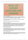 BASIC LIFE SUPPORT QUESTIONS AND ANSWERS