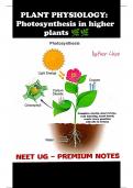 Neet ug notes photosynthesis in higher plants