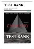 TEST BANK CHEMISTRY: THE CENTRAL SCIENCE THEODORE L. BROWN 12th Edition