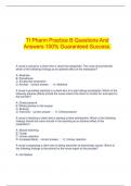  TI Pharm Practice B Questions And Answers 100% Guaranteed Success.