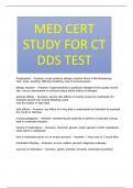 MED CERT STUDY FOR CT DDS TEST